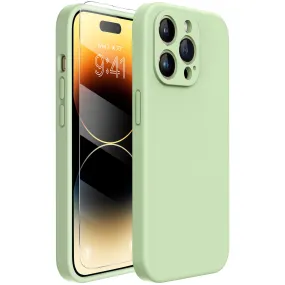 Miracase Designed for iPhone 14 Pro Max Phone Case with Screen Protector,[Upgraded Enhanced Camera Protection],Shockproof Liquid Silicone Case with Microfiber Lining,6.7 inch