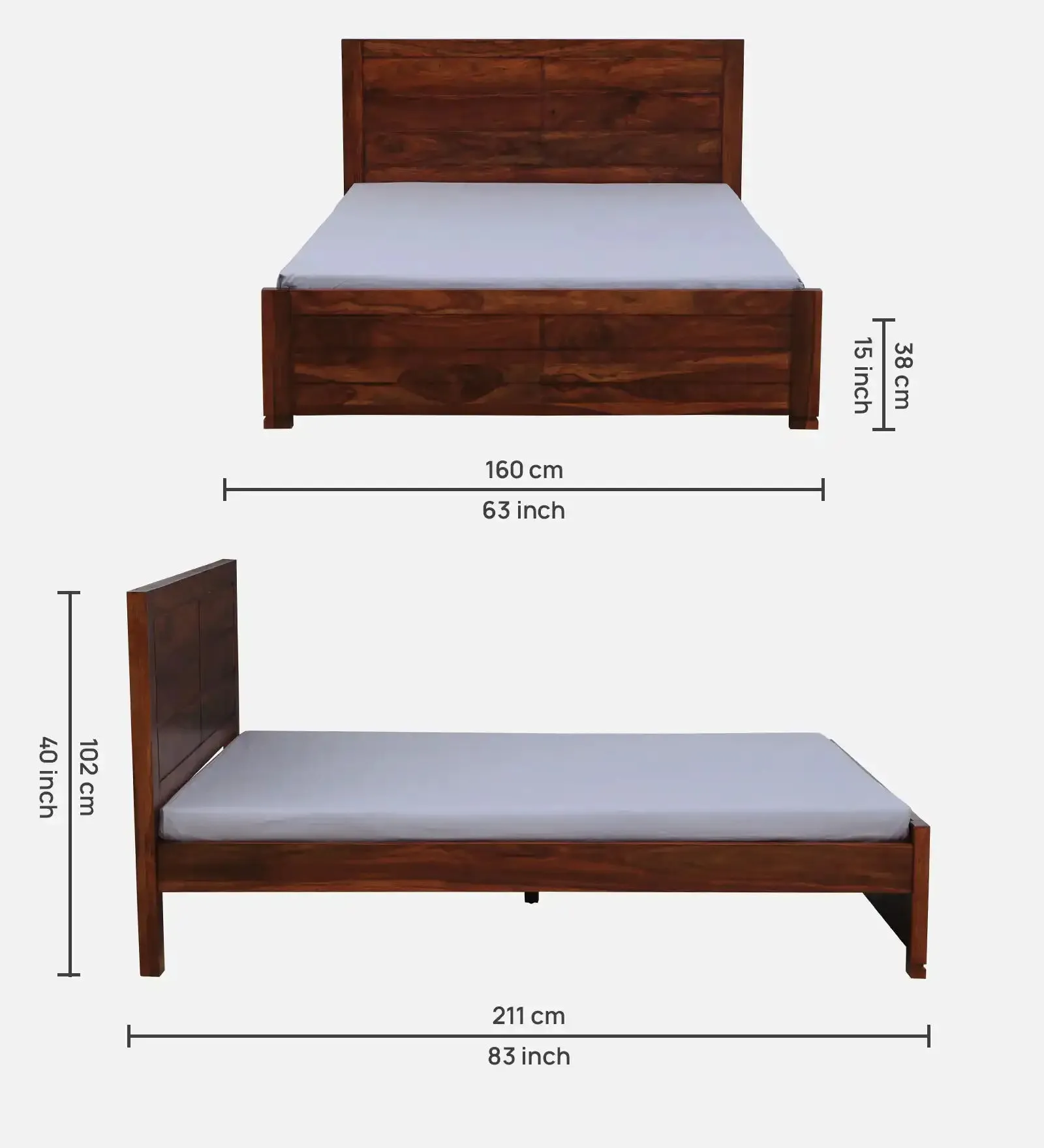 Moscow Contemporary Sheesham Wood Beds