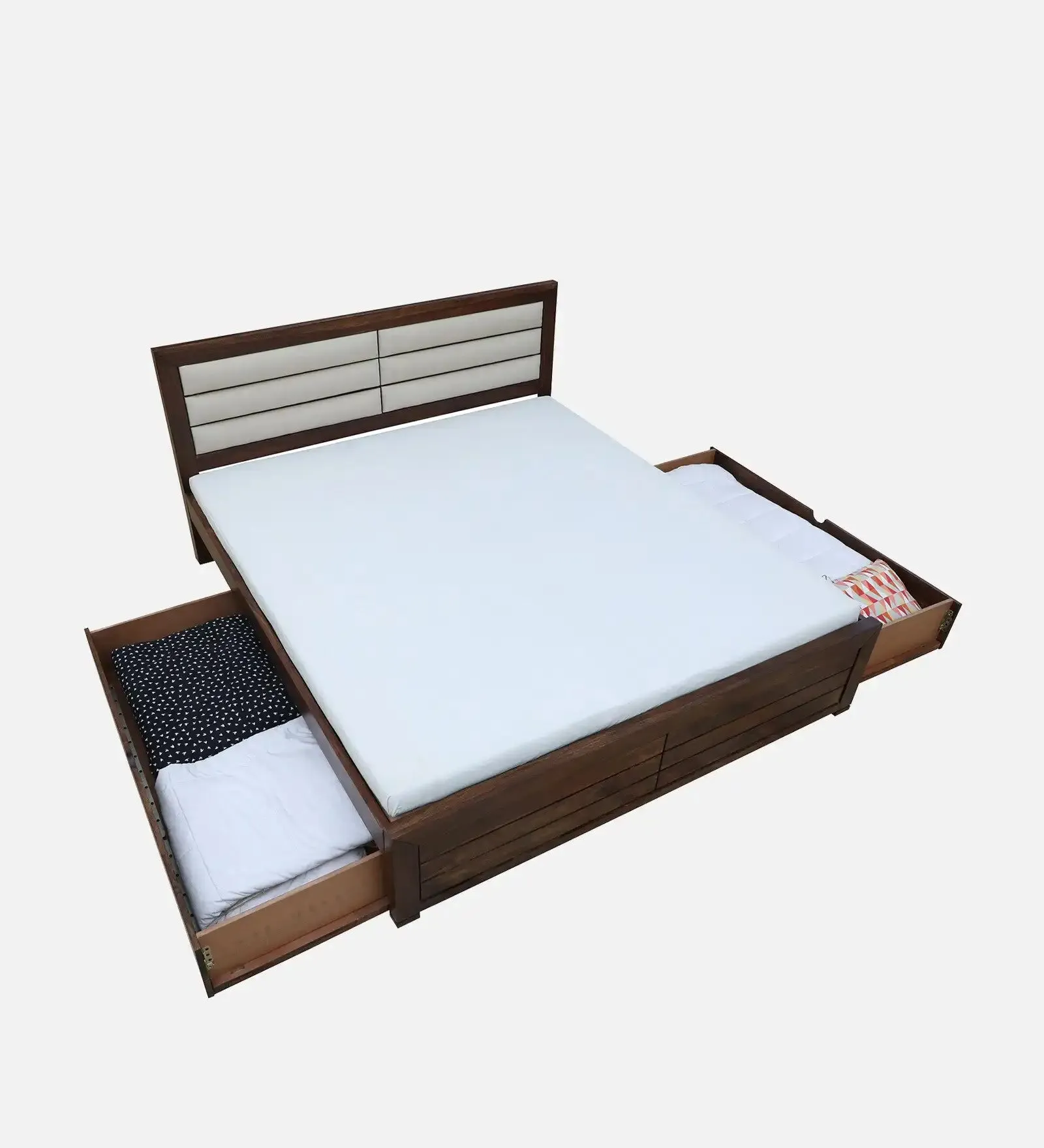 Moscow Indian Rosewood Storage Beds with Drawer