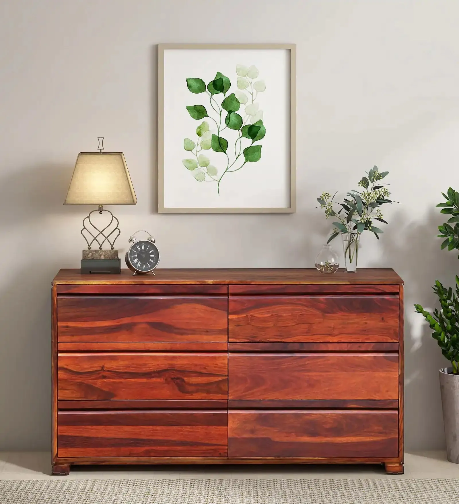 Moscow Modern Sheesham Wood Chest Of Drawers