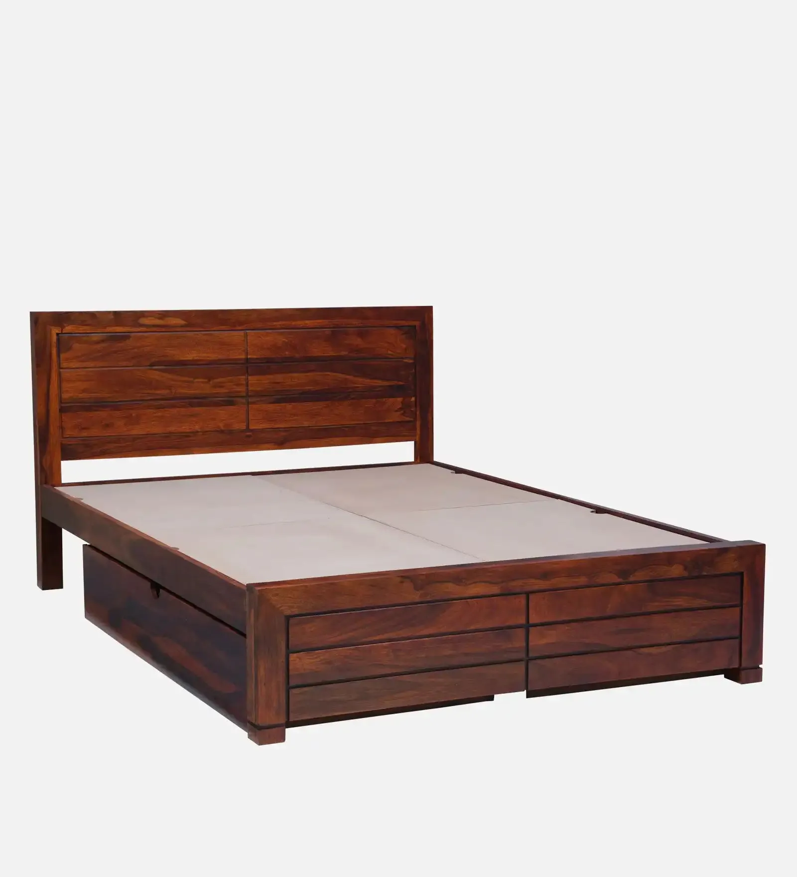 Moscow Natural Wood Storage Beds With Drawer
