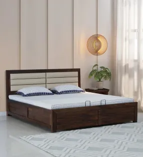Moscow Sheesham Wood Hydraulic Storage Beds