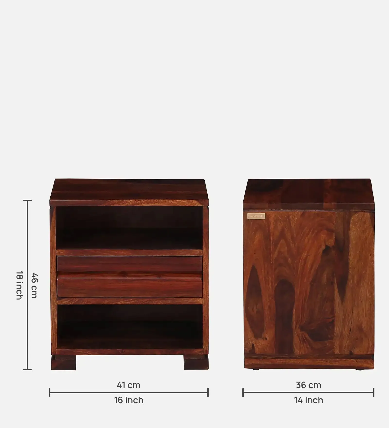Moscow Sheesham Wood Nightstand Bedside Table