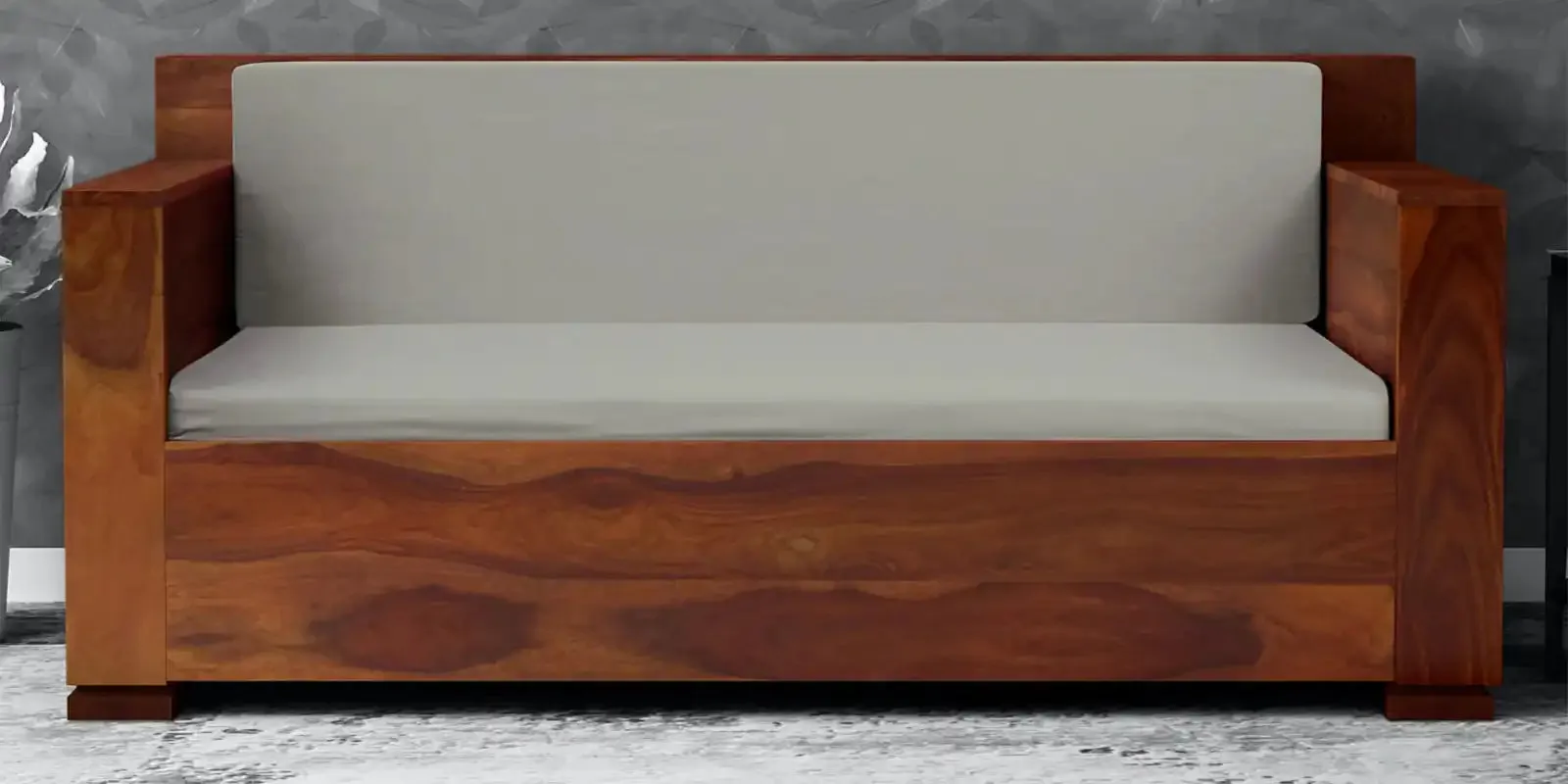 Moscow Solid Sheesham Wood 2 Seater Sofa