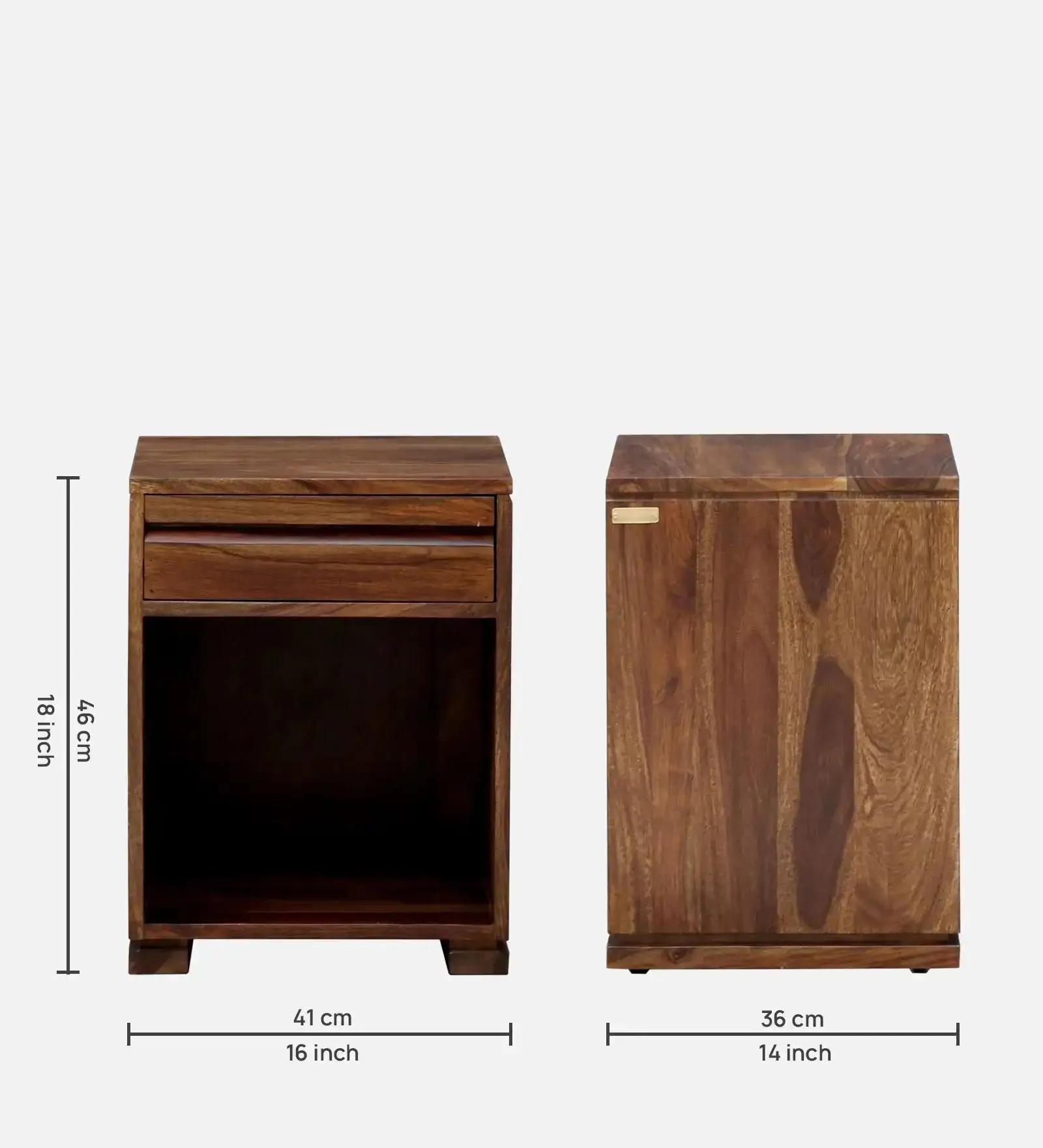 Moscow Solid Wood Nightstand Bedside Table