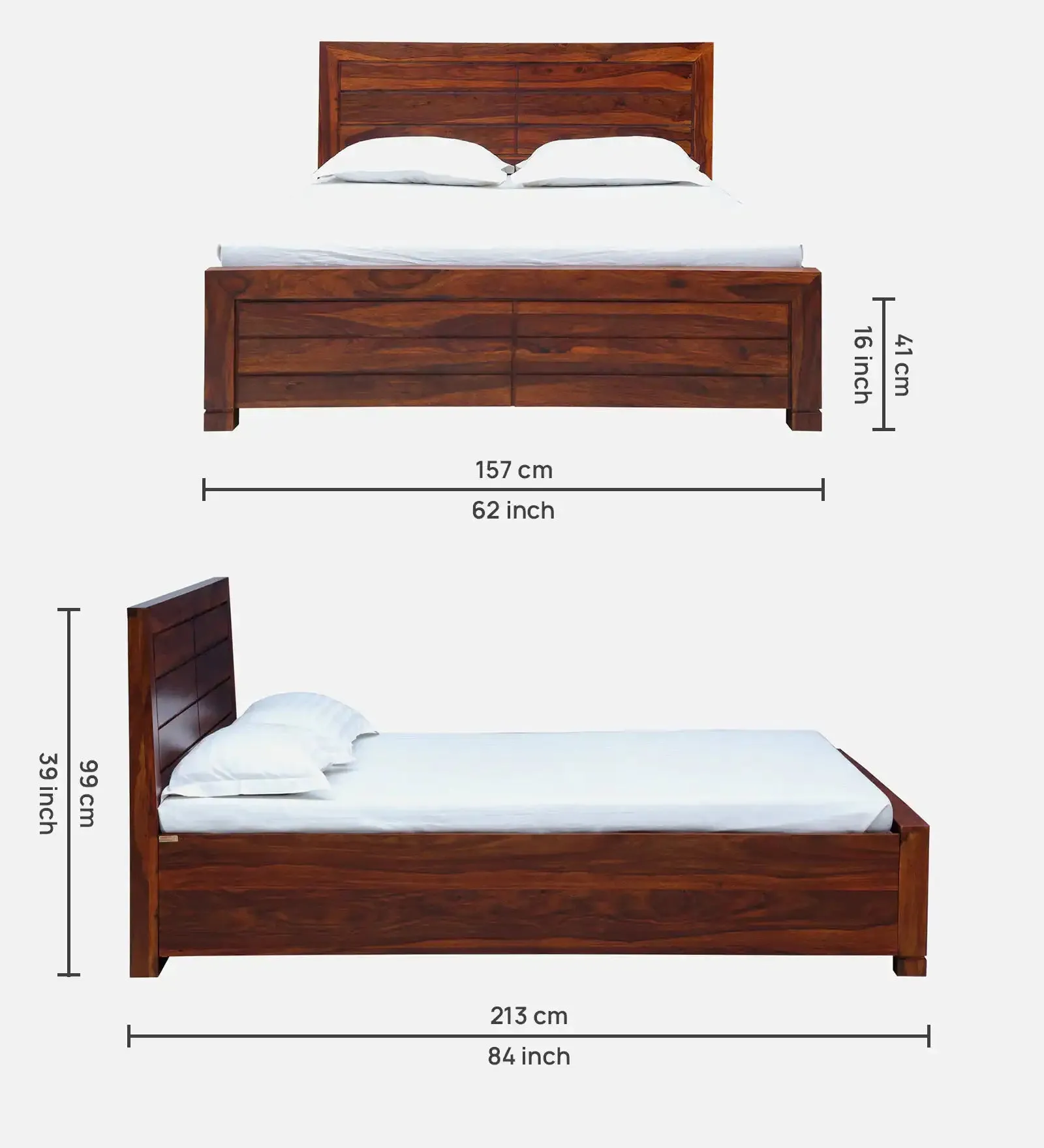 Moscow Solid Wood With Box Storage