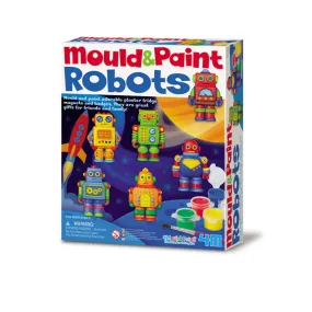Mould and Paint Robots Kids Arts and Crafts Set Creative Activity