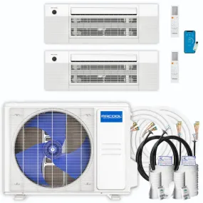 MRCOOL DIY 4th Gen 2-Zone 27,000 BTU 22 SEER (12K   12K) Ductless Mini Split AC and Heat Pump with Ceiling Cassettes
