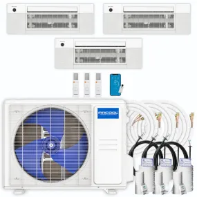 MRCOOL DIY 4th Gen 3-Zone 36,000 BTU 22 SEER (9K   12K   18K) Ductless Mini Split AC and Heat Pump with Ceiling Cassettes