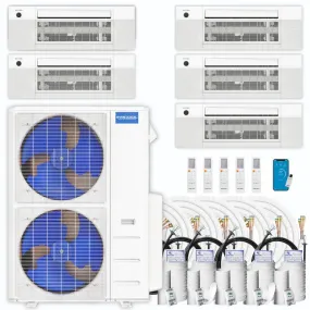 MRCOOL DIY 4th Gen 5-Zone 48,000 BTU 21 SEER (9K   9K   9K   12K   12K) Ductless Mini Split AC and Heat Pump with Ceiling Cassettes