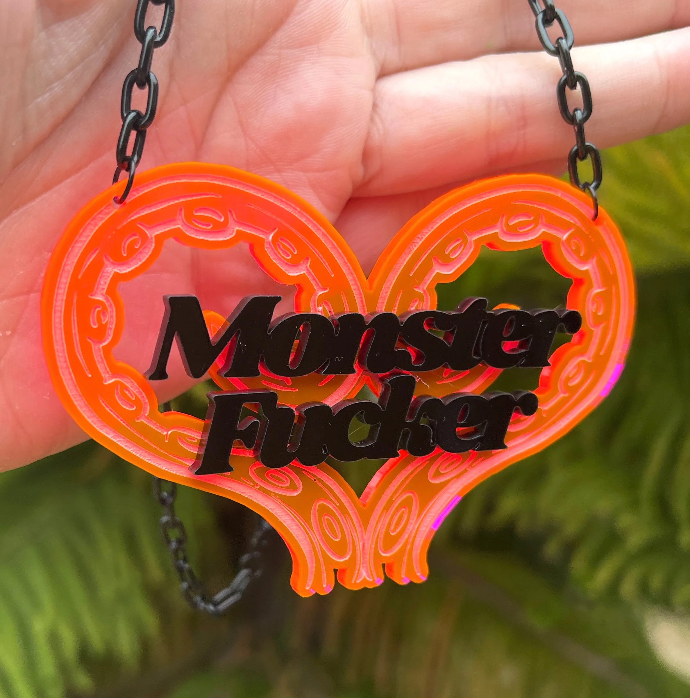Neon Tentacle Monster Fucker Statement Necklace