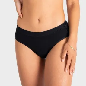 New - Saalt Heavy Absorbency Briefs Super Soft Modal Comfort Leak Proof Period Underwear - Volcanic Black - M