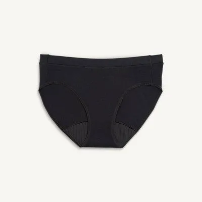 New - Saalt Heavy Absorbency Briefs Super Soft Modal Comfort Leak Proof Period Underwear - Volcanic Black - M