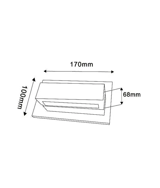 NEW YORK: City Series LED Interior Satin Nickel With Clear Acrylic Border Rectangular Wall Light