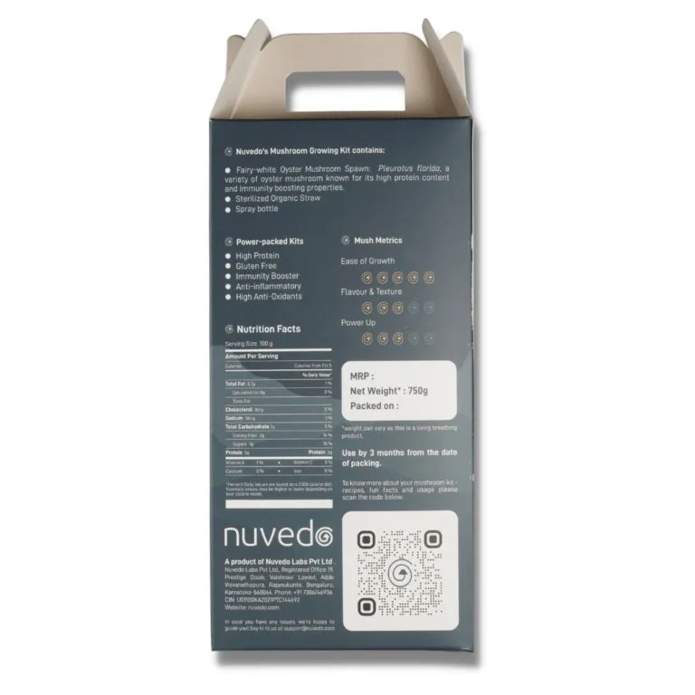 Nuvedo Fairy-White Mushroom Growing Kit