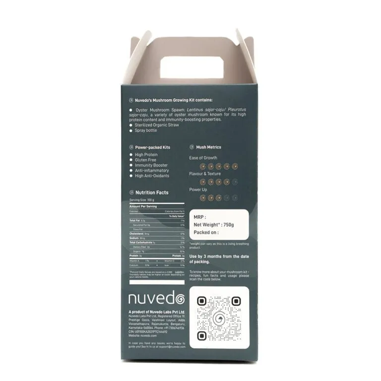 Nuvedo High-Protein Oyster Mushroom Growing Kit