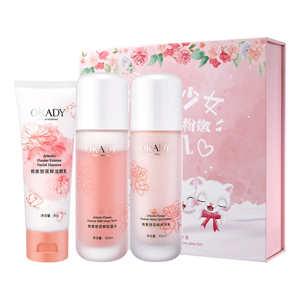 OKADY - Arbutin Orchid 3-Piece Set, Moisturizing Skin Care Product Set Hydrating And Moisturizing Set