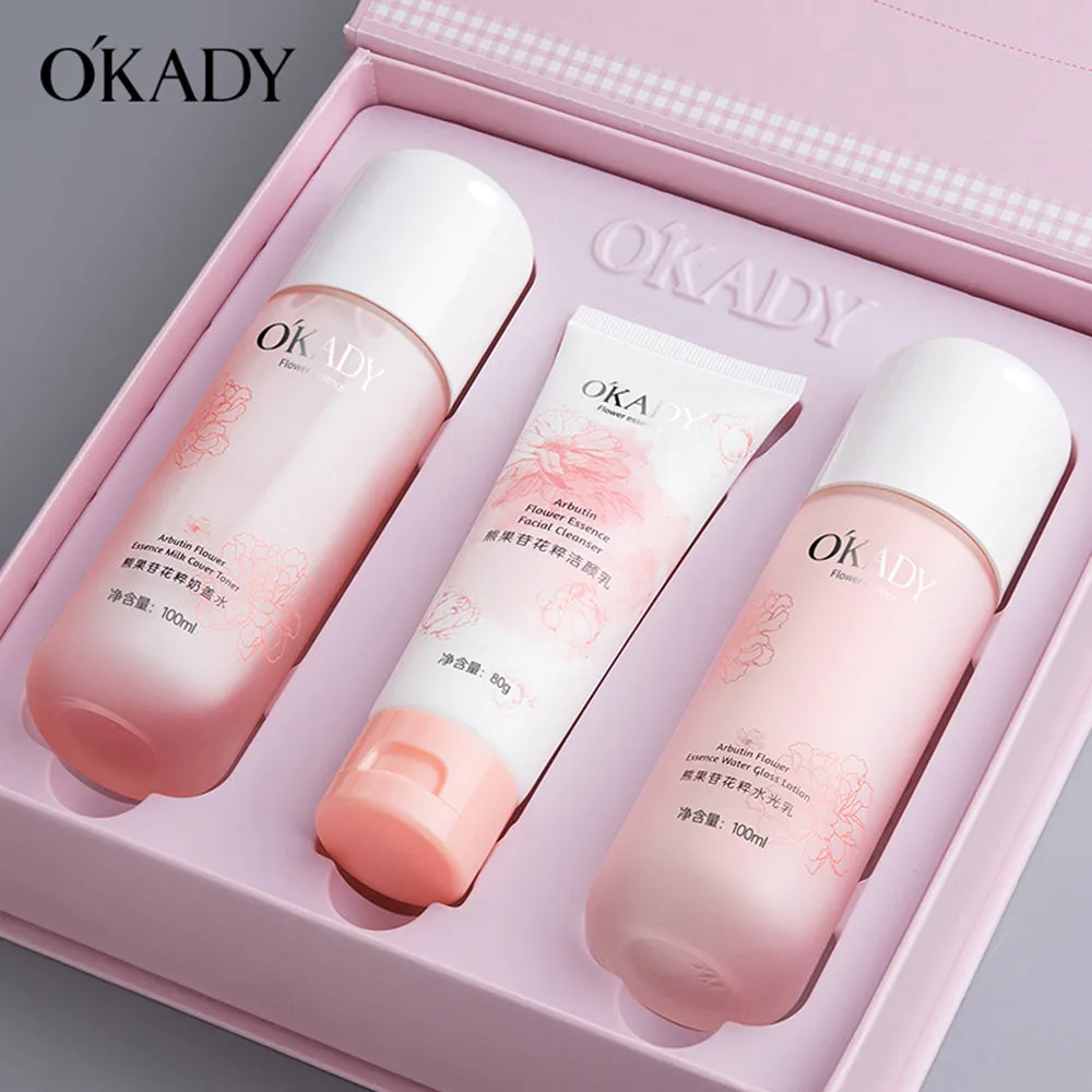 OKADY - Arbutin Orchid 3-Piece Set, Moisturizing Skin Care Product Set Hydrating And Moisturizing Set