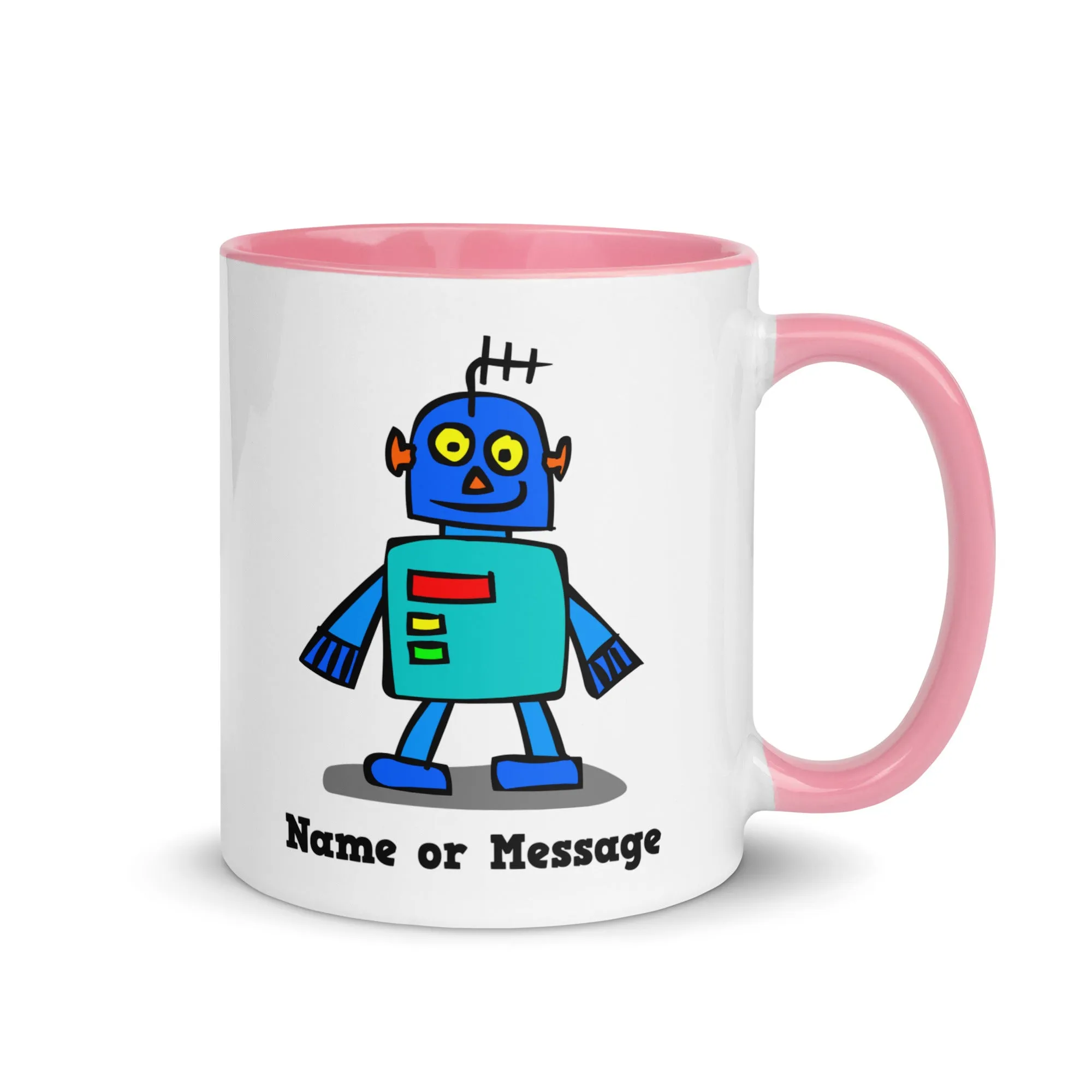 Personalized, The Magic Crayons Robots Mug, 6 Colors
