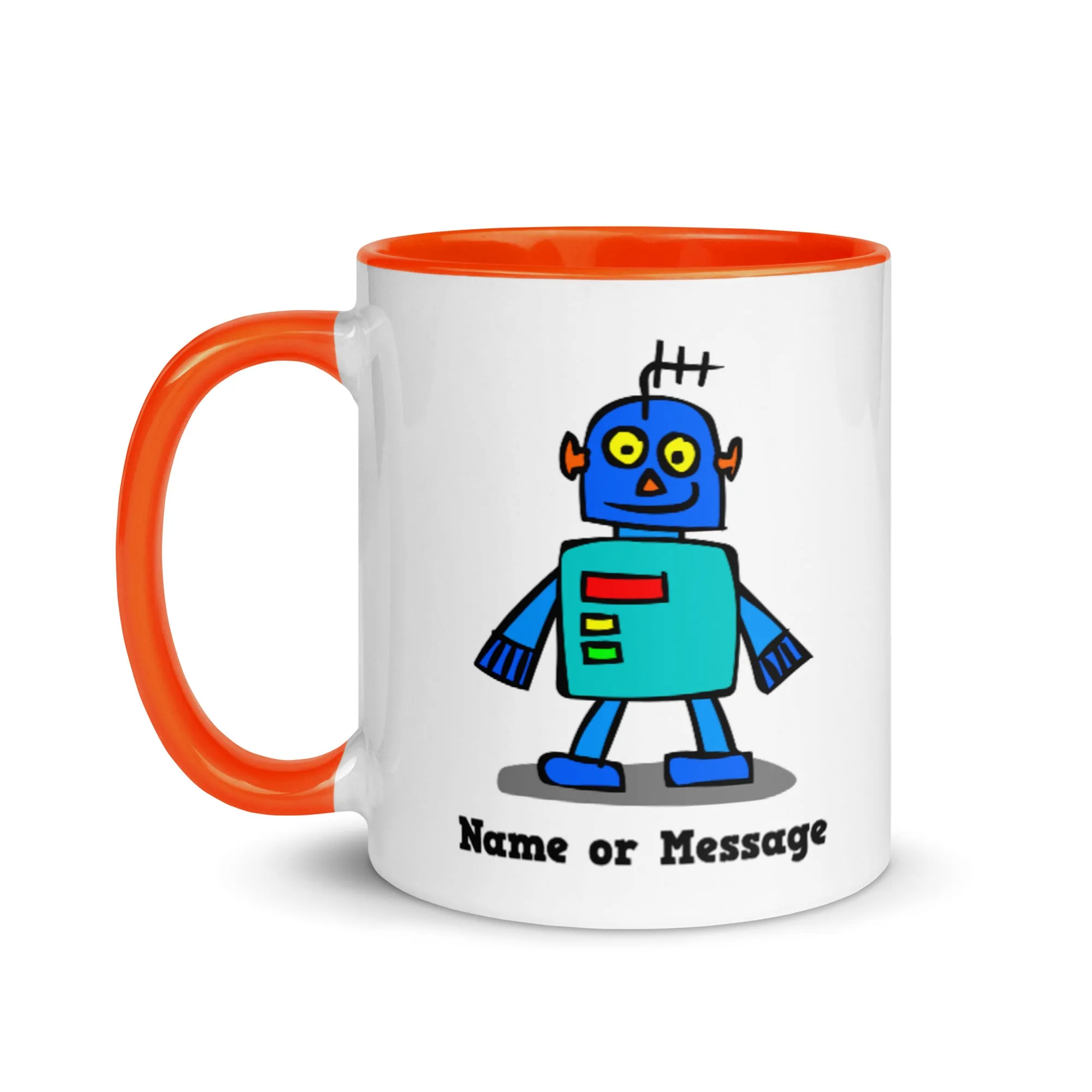 Personalized, The Magic Crayons Robots Mug, 6 Colors