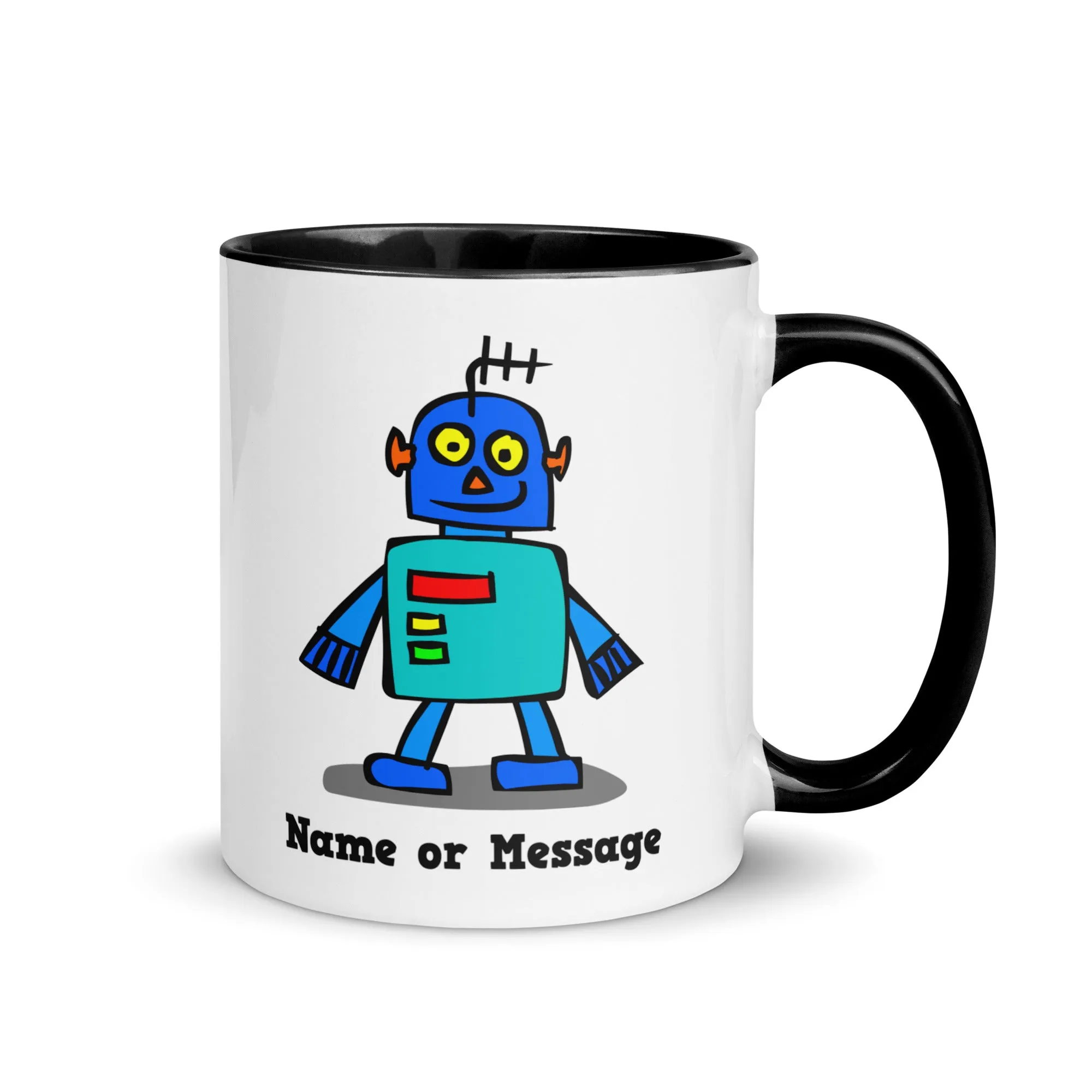 Personalized, The Magic Crayons Robots Mug, 6 Colors
