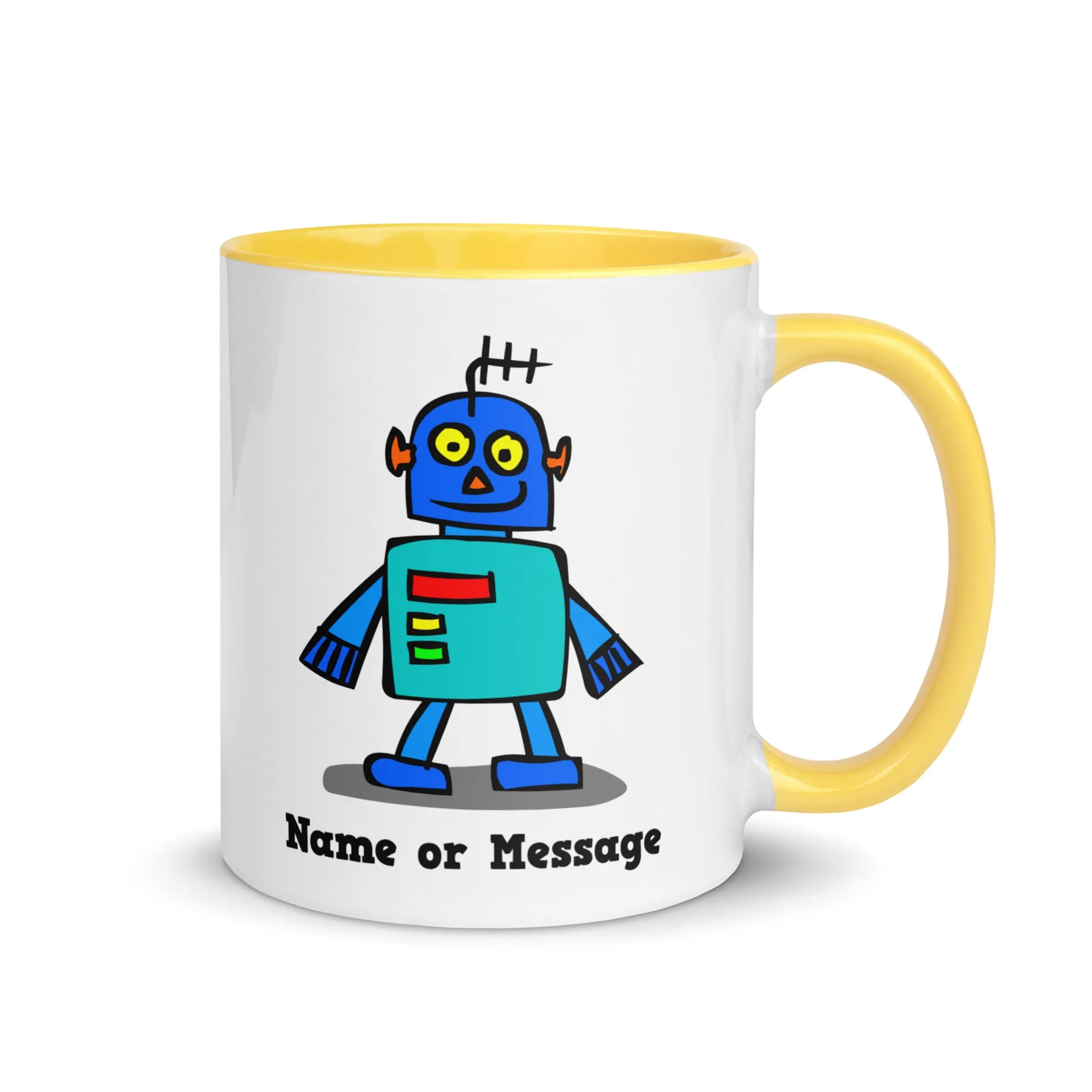 Personalized, The Magic Crayons Robots Mug, 6 Colors