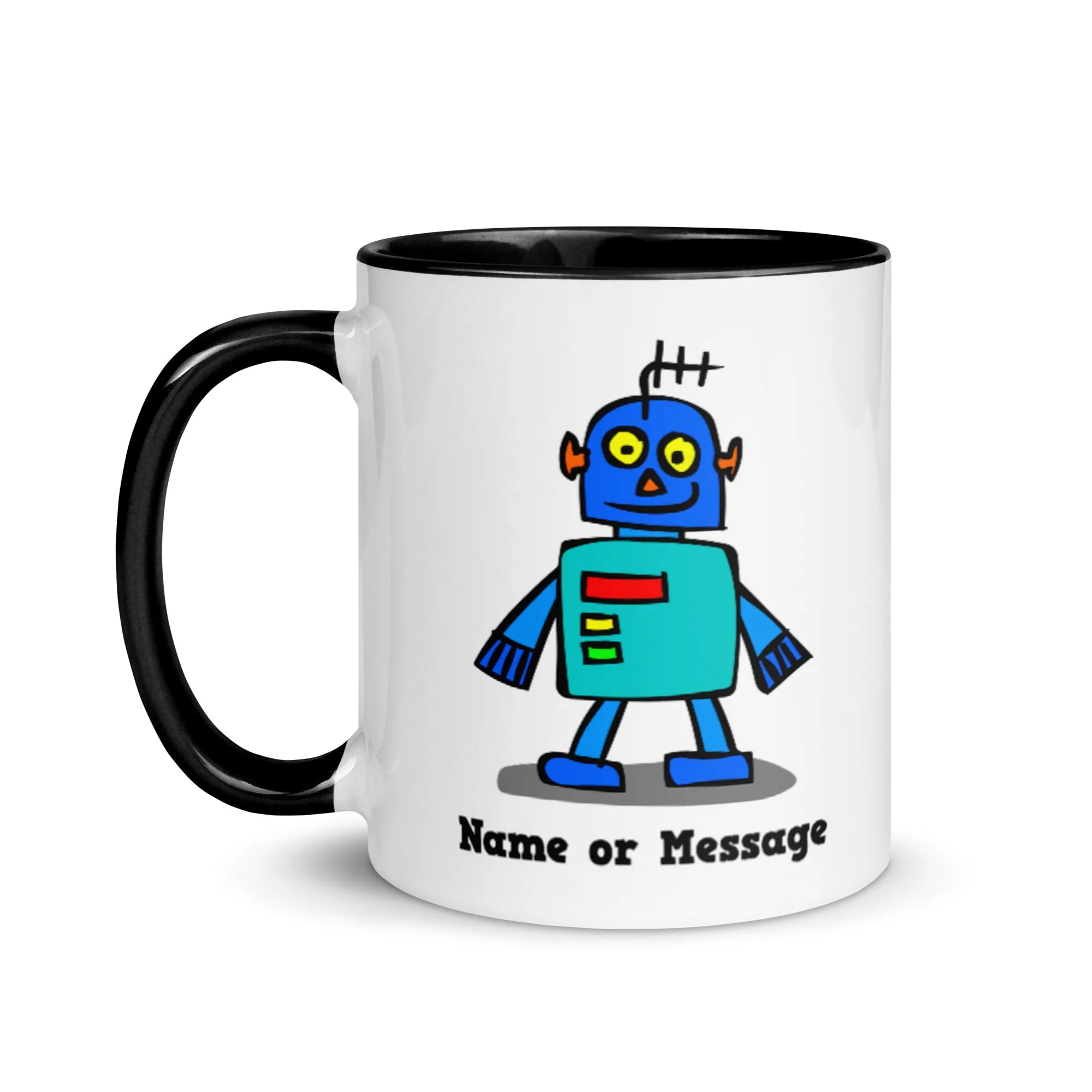 Personalized, The Magic Crayons Robots Mug, 6 Colors