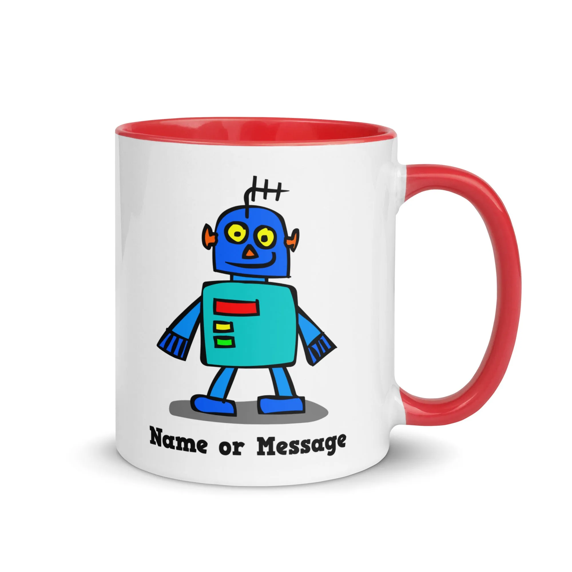Personalized, The Magic Crayons Robots Mug, 6 Colors