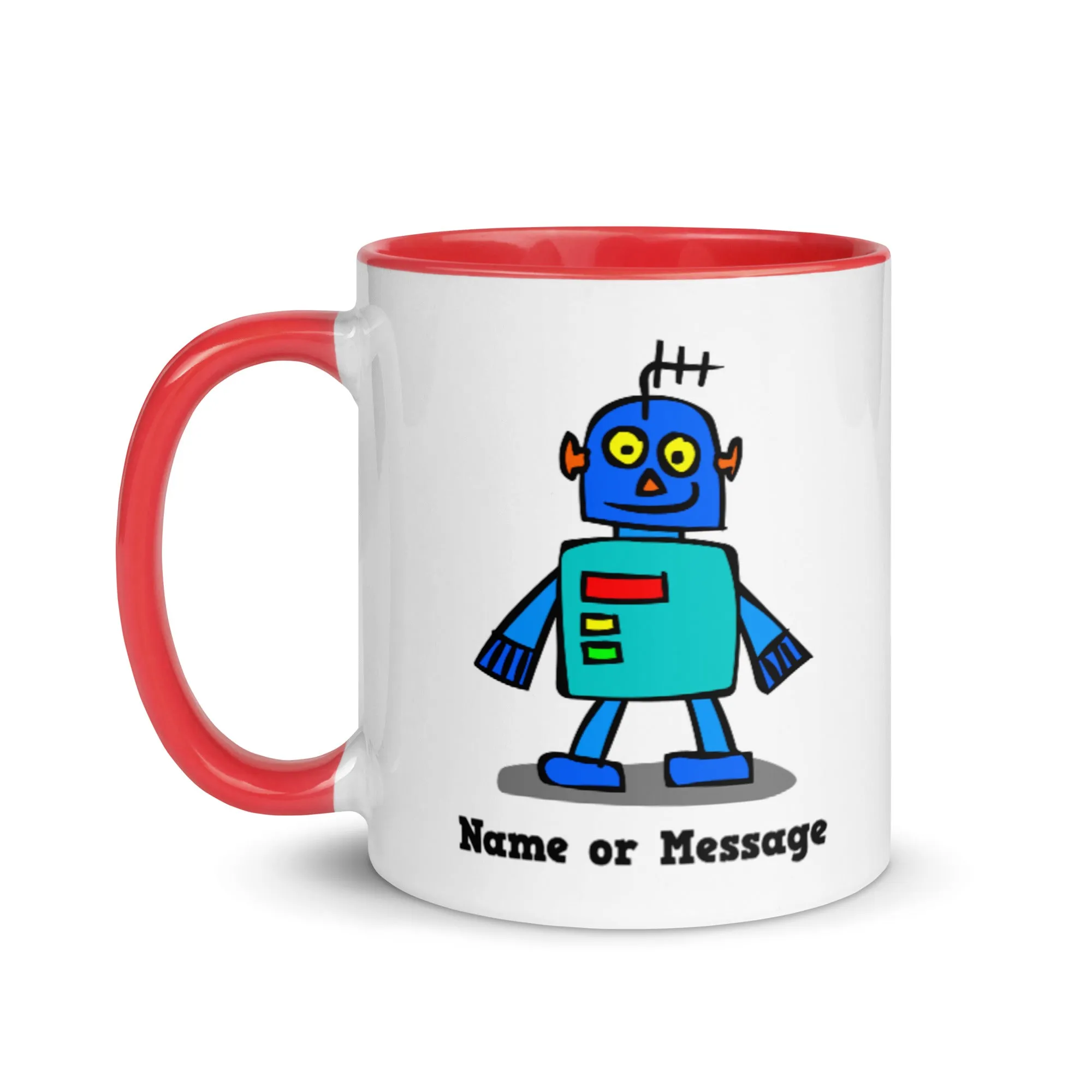 Personalized, The Magic Crayons Robots Mug, 6 Colors