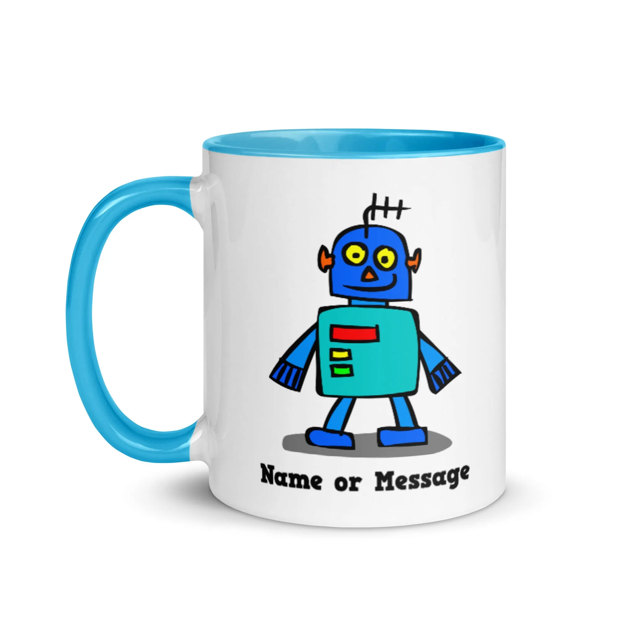 Personalized, The Magic Crayons Robots Mug, 6 Colors