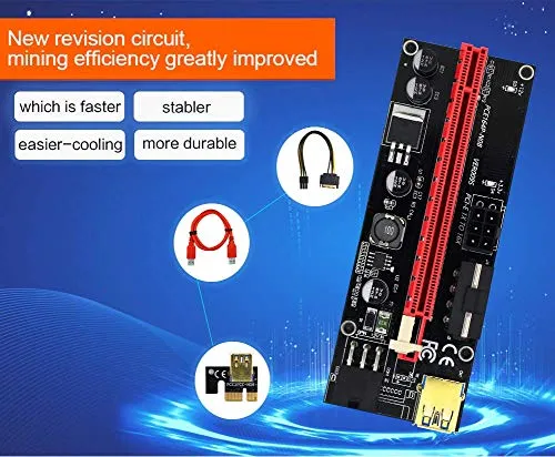 Pi ® (PiPlus®) 009s - 4 Capacitor PCIe Riser Adapter