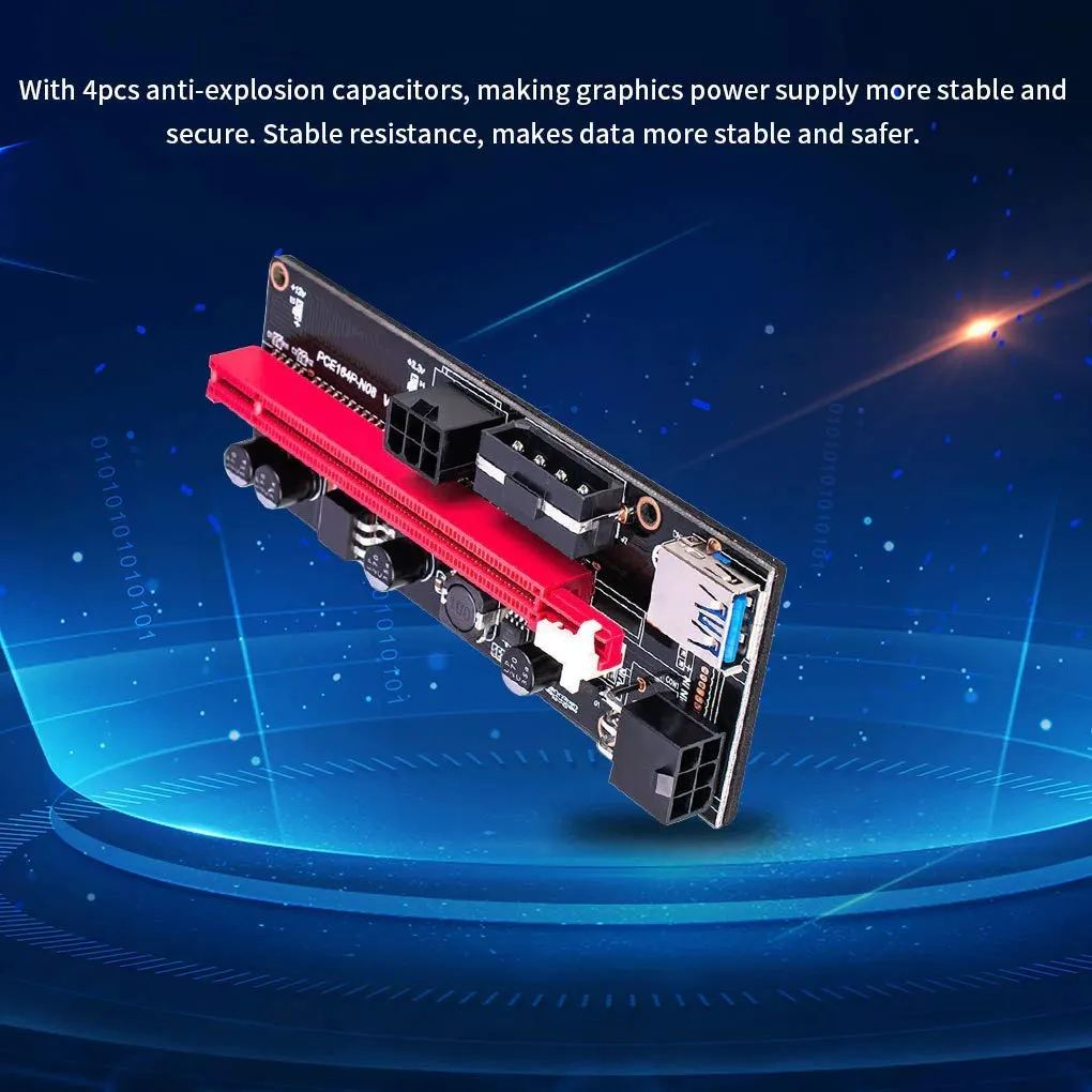 Pi ® (PiPlus®) 009s - 4 Capacitor PCIe Riser Adapter