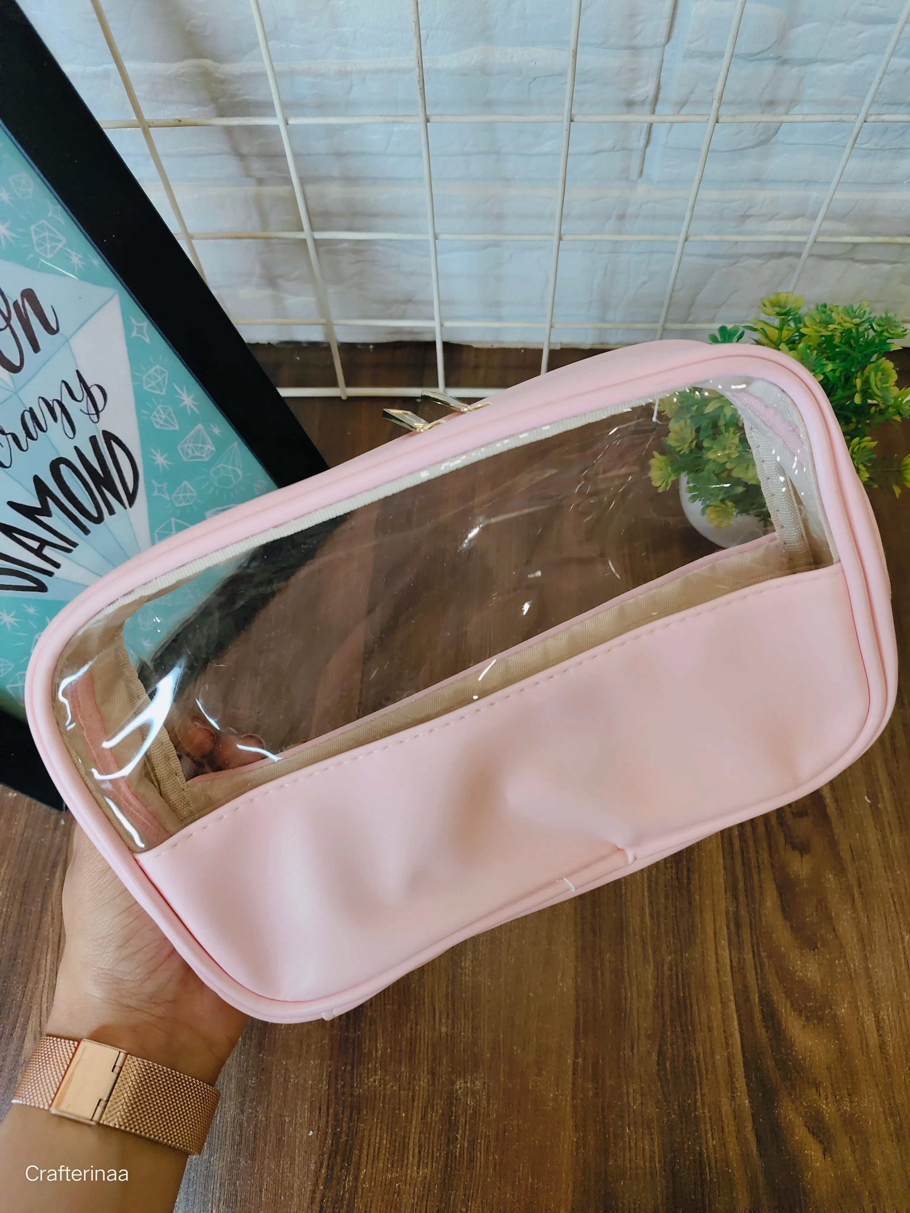 Pink window pouch