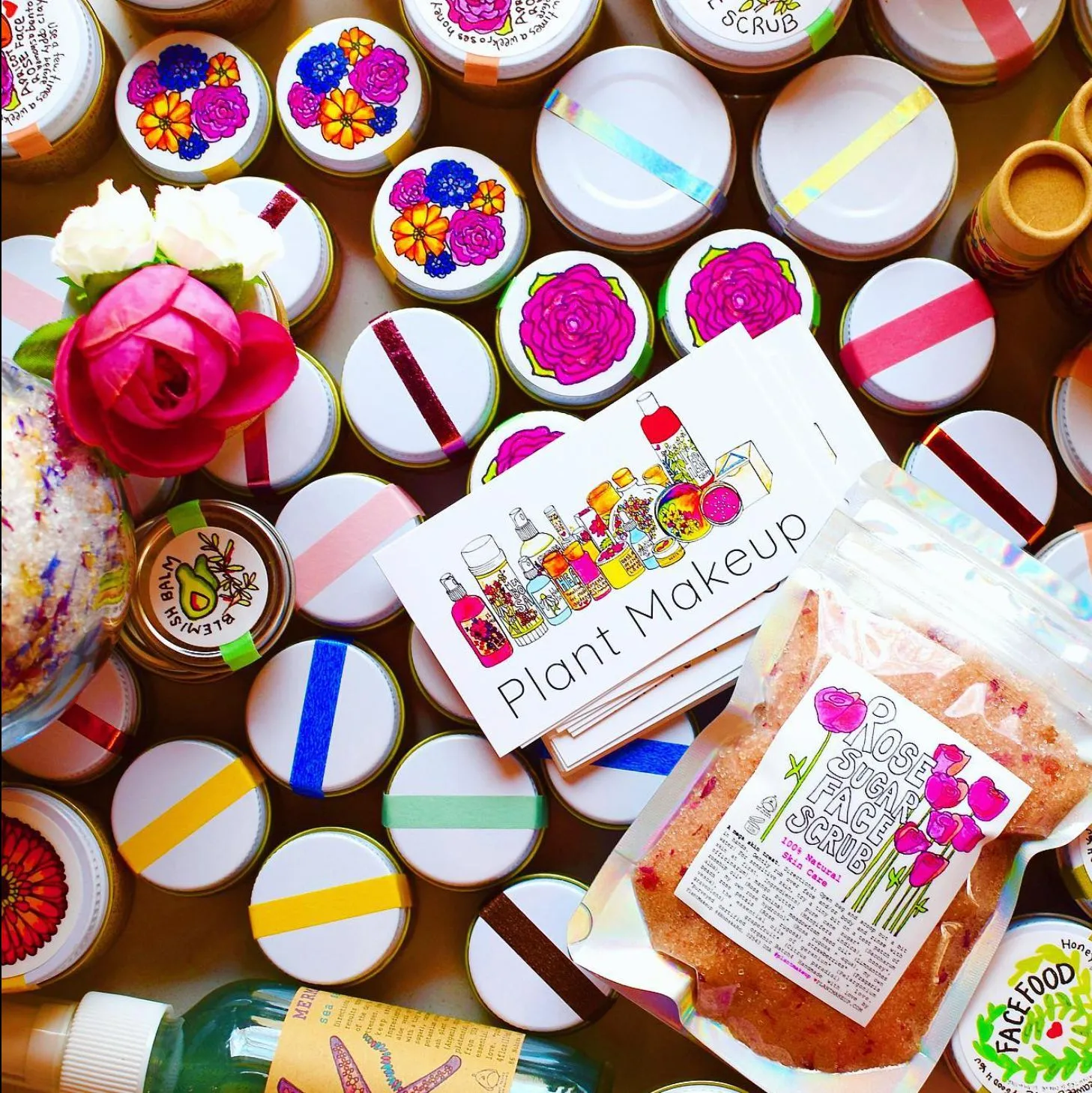Plant Makeup "Ur Robot Is So Annoying" Balm | Handmade in Glass Jar |  Lips Cheeks Body Treatment