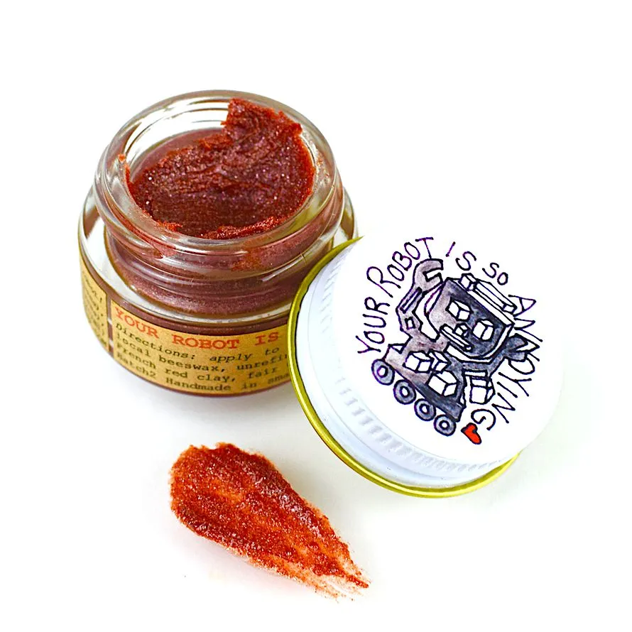 Plant Makeup "Ur Robot Is So Annoying" Balm | Handmade in Glass Jar |  Lips Cheeks Body Treatment