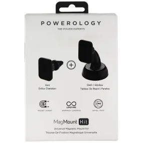 Powerology MagMount Kit Universal Mount System For Vent Dashboard and Window