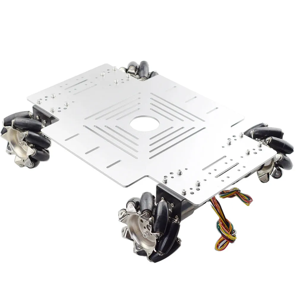 PS2 Handle RC 25KG Big Load 78mm Mecanum Wheel Robot Car Chassis Kit with 4pcs 12V Speed Encoder Motor for Arduino Shooting DIY