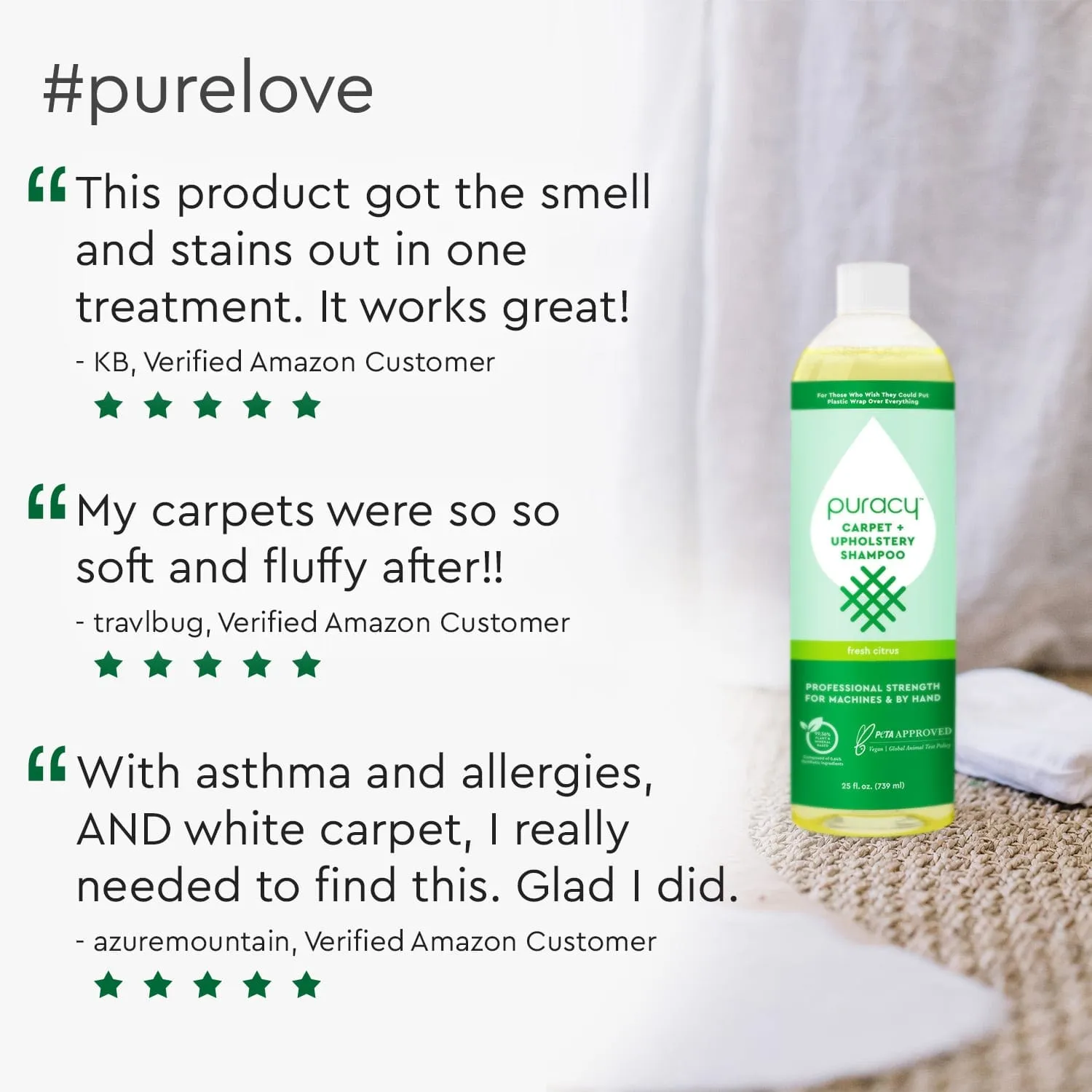 Puracy Natural Carpet & Upholstery Shampoo