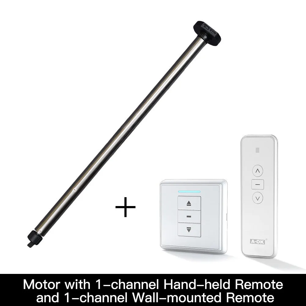 Rechargeable Tubular Roller Blind Motor RF433 Remote Control