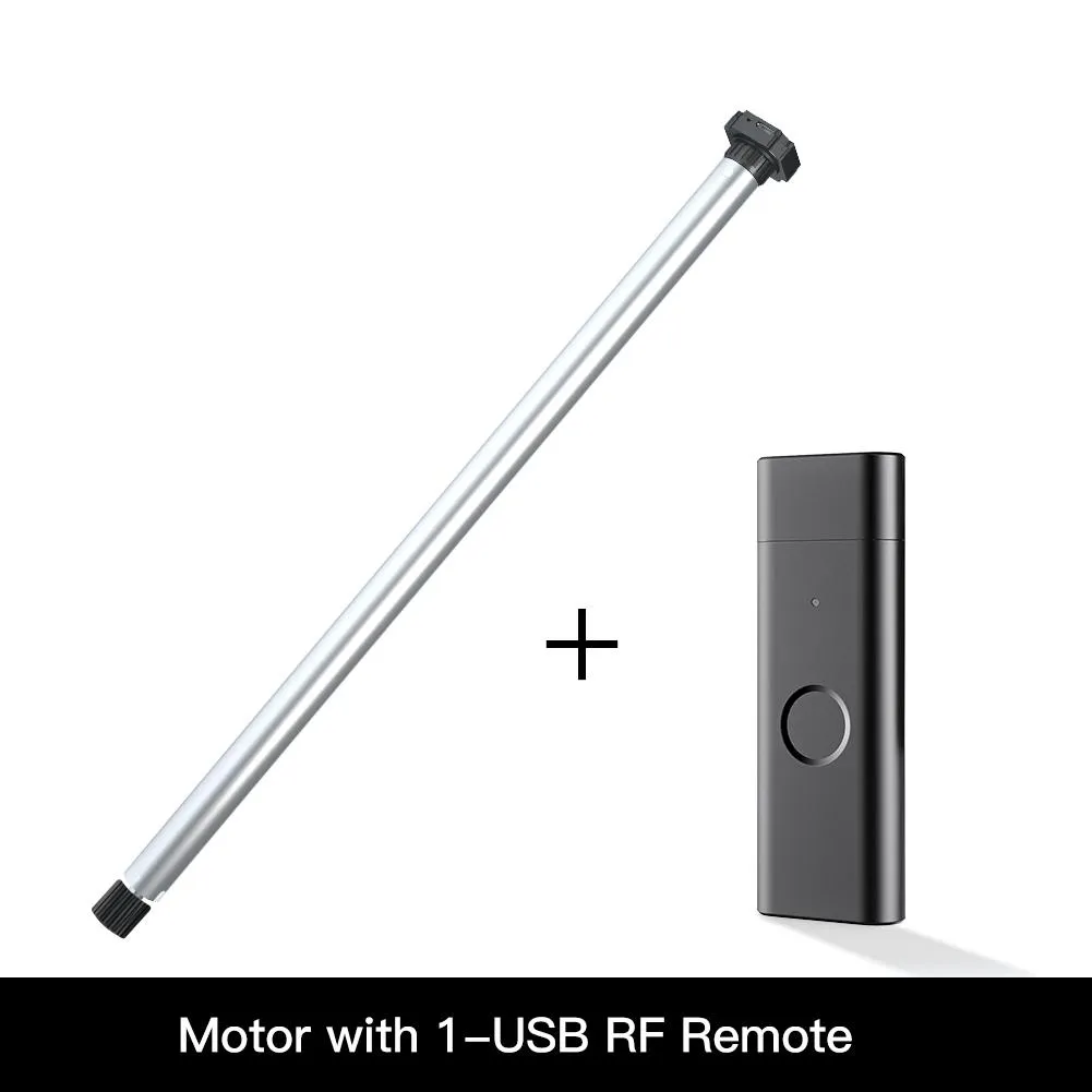 Rechargeable Tubular Roller Blind Motor RF433 Remote Control