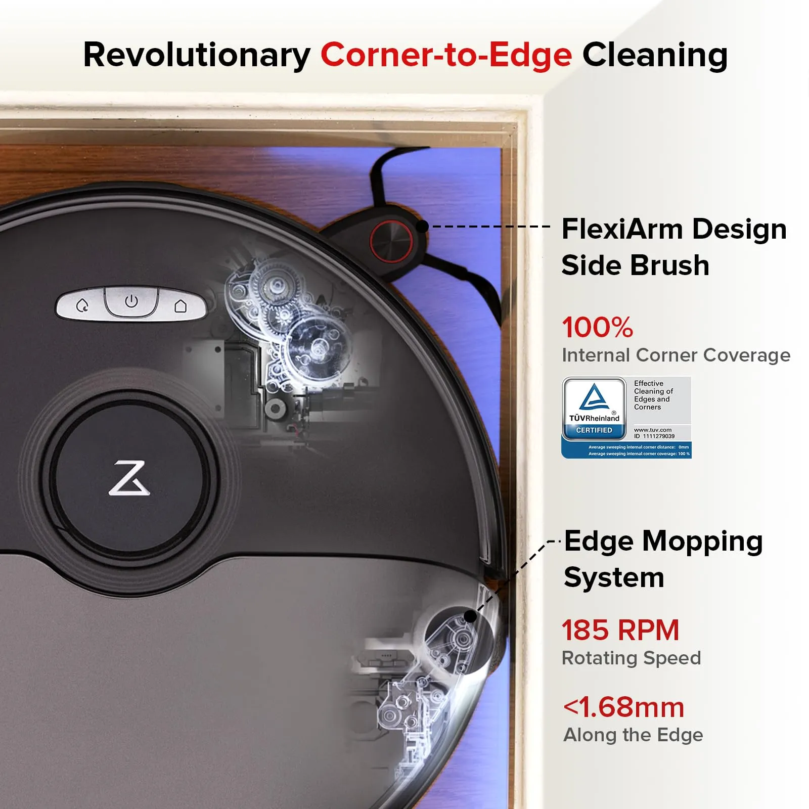 roborock S8 Max Ultra Robot Vacuum and Mop, Auto Mop Washing&Drying, Smart Dirt Detection, Self-Emptying, 8000Pa Suction, 20mm Mop Lifting, Black