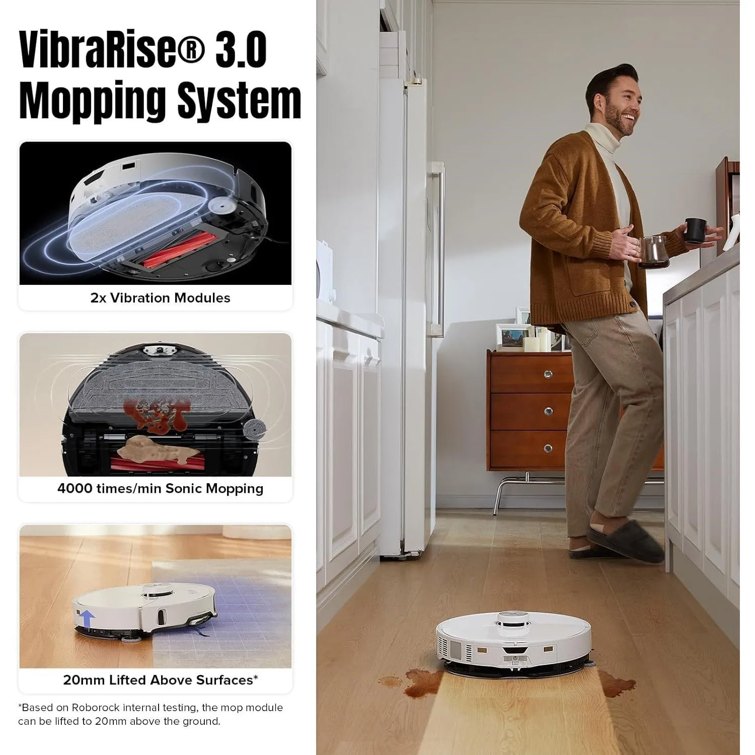 Roborock S8 MaxV Ultra Robotic Vacuum Cleaner - White ( Refurbished Grade - B )