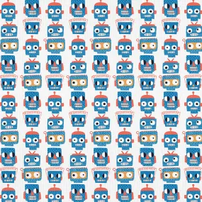 Robot Face Stripe - Blue