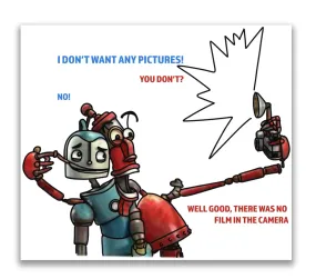 Robots Rodney and Fender | Waterproof Vinyl Decal | 3.5in