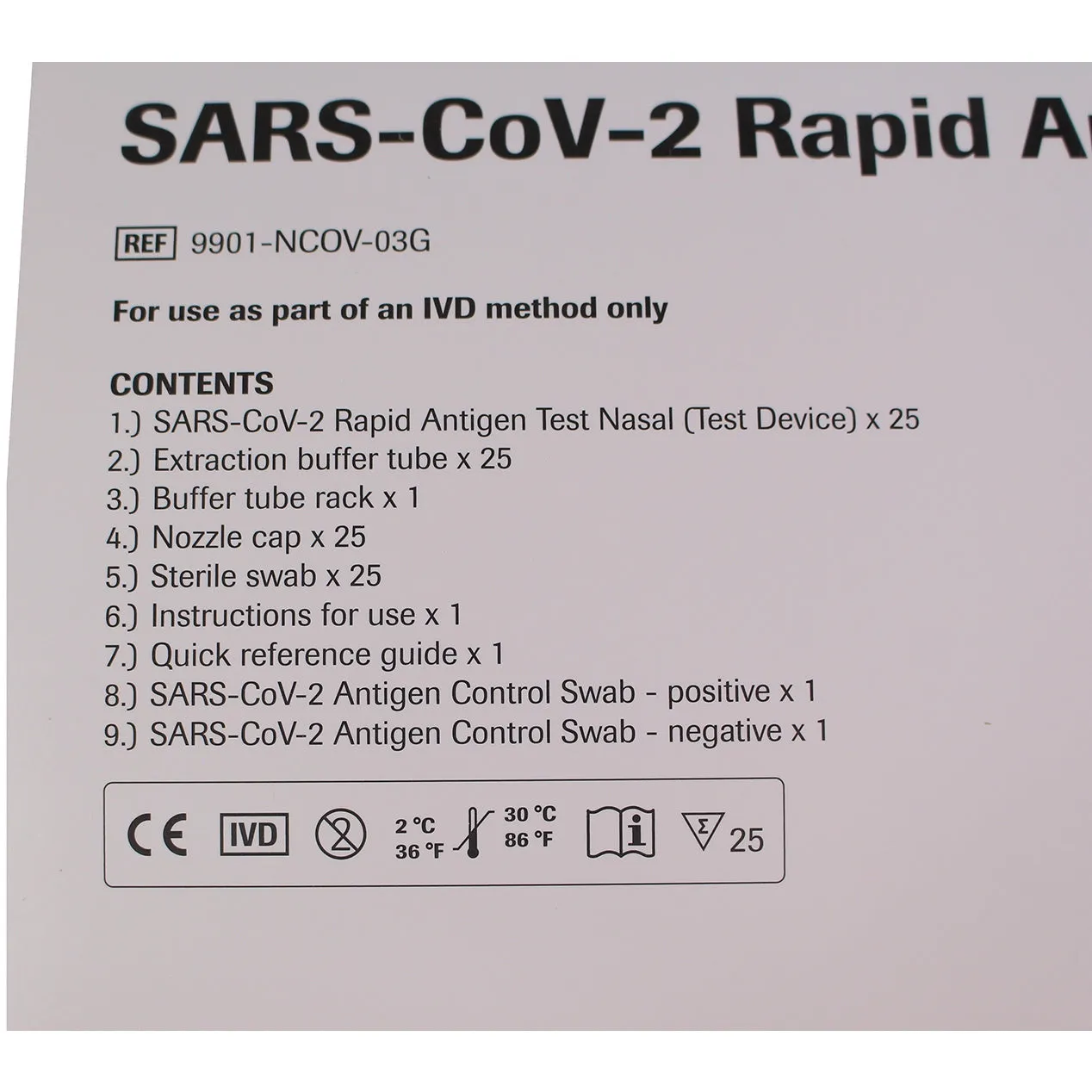 Roche COVID-19 Rapid Antigen Nasal Test Kit x 25 (MIN invasive!) - CLEARANCE