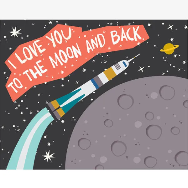 Rocket To the Moon Art Print, 11x 14