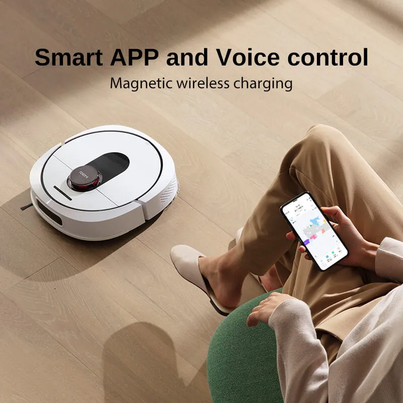 Roidmi Eva Robot Vacuum Cleaner with Self Emptying Auto-Mopping Station - White