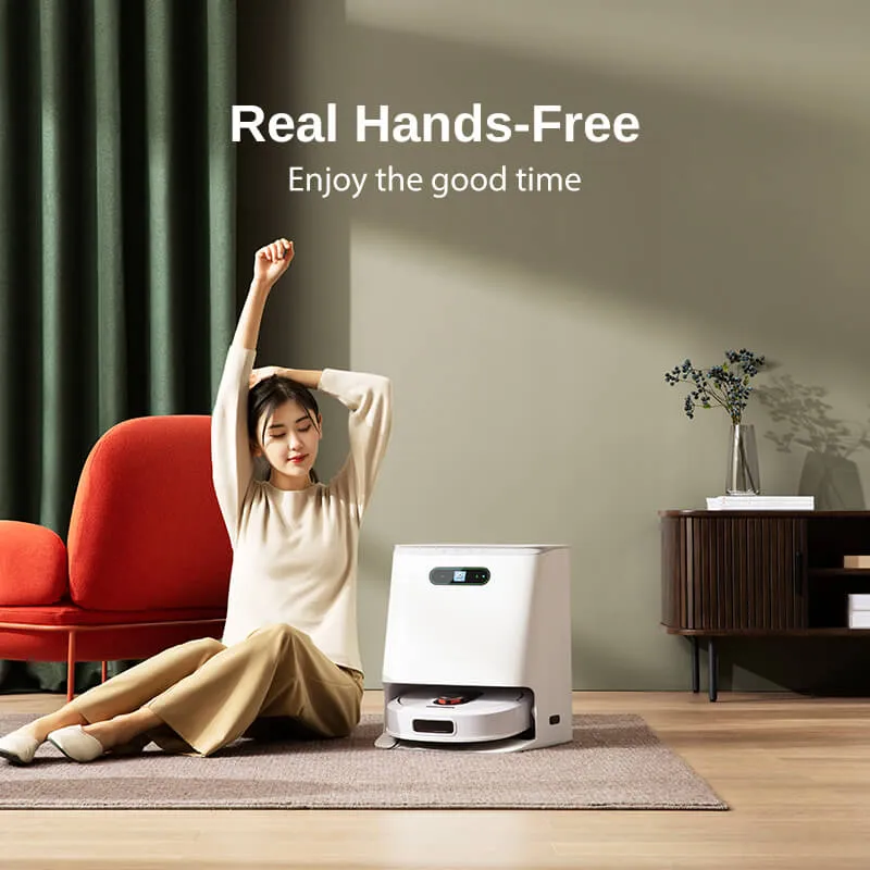 Roidmi Eva Robot Vacuum Cleaner with Self Emptying Auto-Mopping Station - White