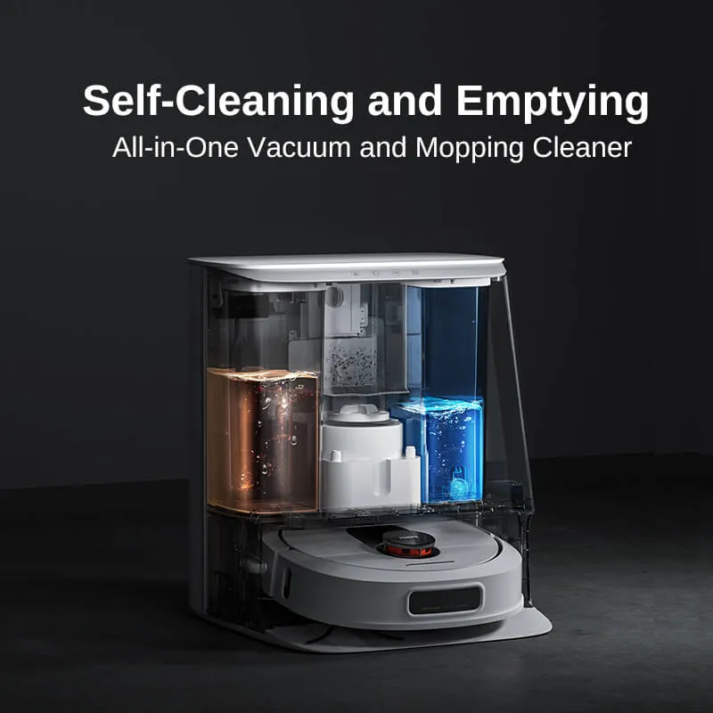 Roidmi Eva Robot Vacuum Cleaner with Self Emptying Auto-Mopping Station - White