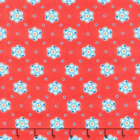 Rollicking Robots - Atomic Red Yardage